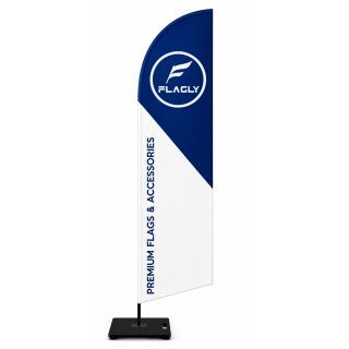 Beachflag Economy Mars mit Fiberglasgestell