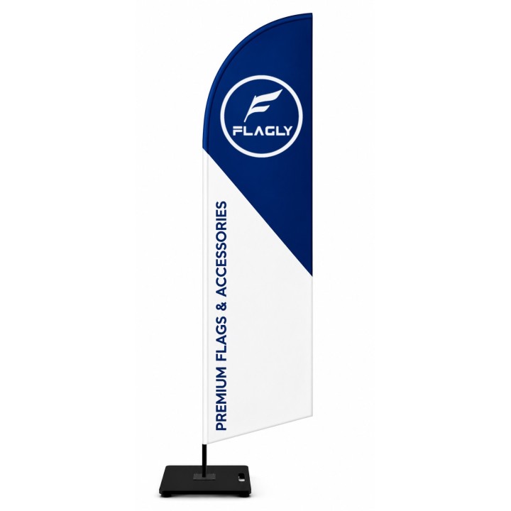Beachflag Economy Mars mit Fiberglasgestell