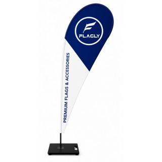 Beachflag Economy Neptun mit Fiberglasgestell