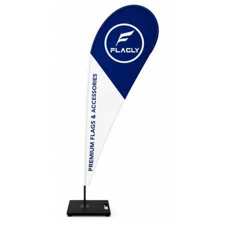 Beachflag Economy Neptun mit Fiberglasgestell