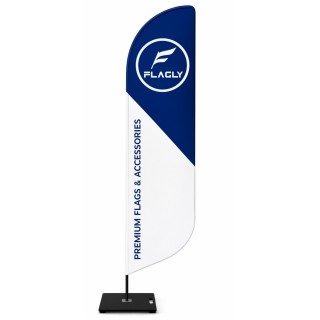 Beachflag Economy Merkur mit Fiberglasgestell