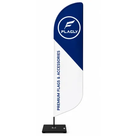 Beachflag Economy Merkur mit Fiberglasgestell