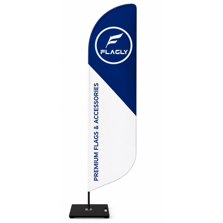 Beachflag Economy Merkur mit Fiberglasgestell