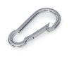Metallkarabinerhaken silber