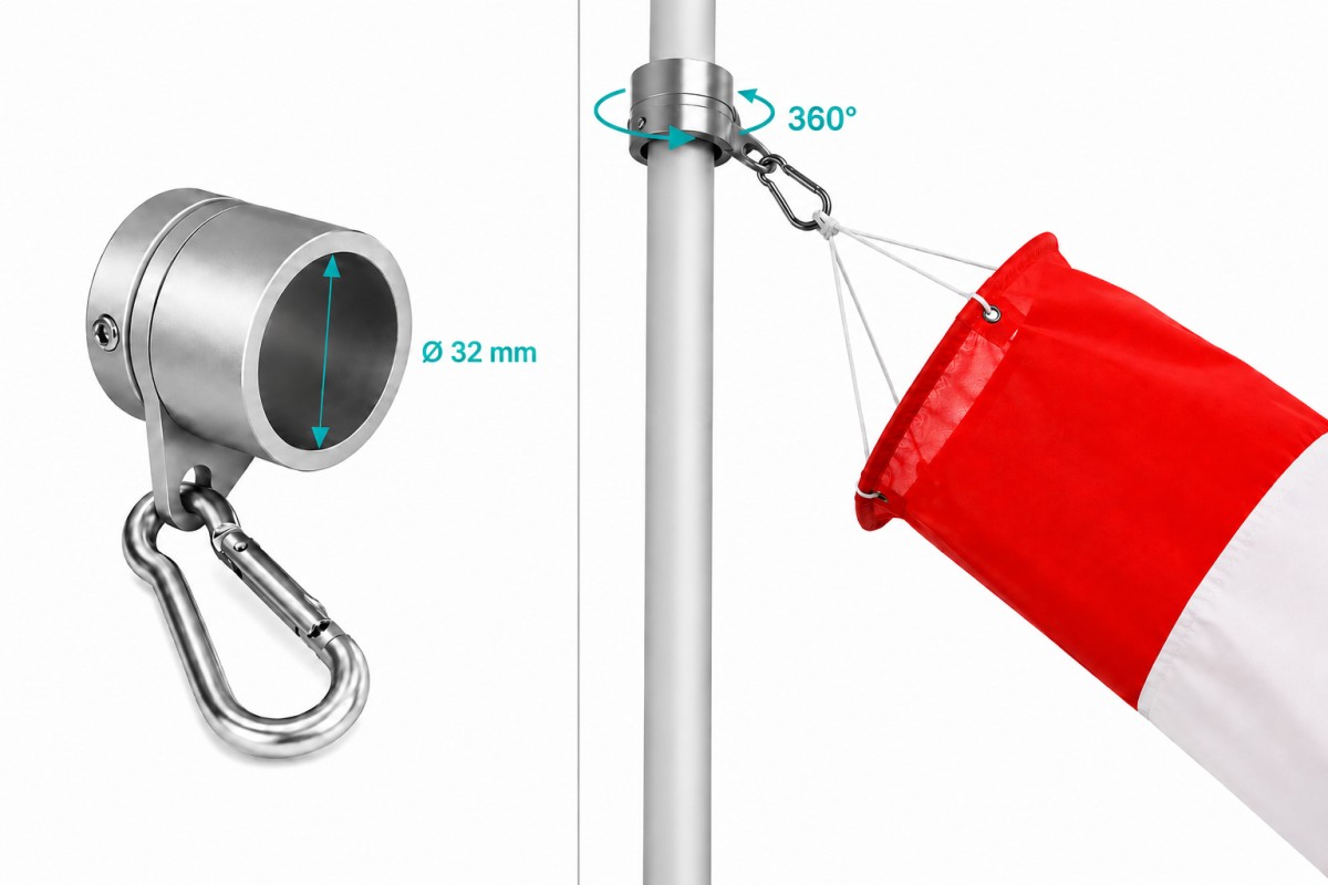 360° Drehelement mit Karabiner